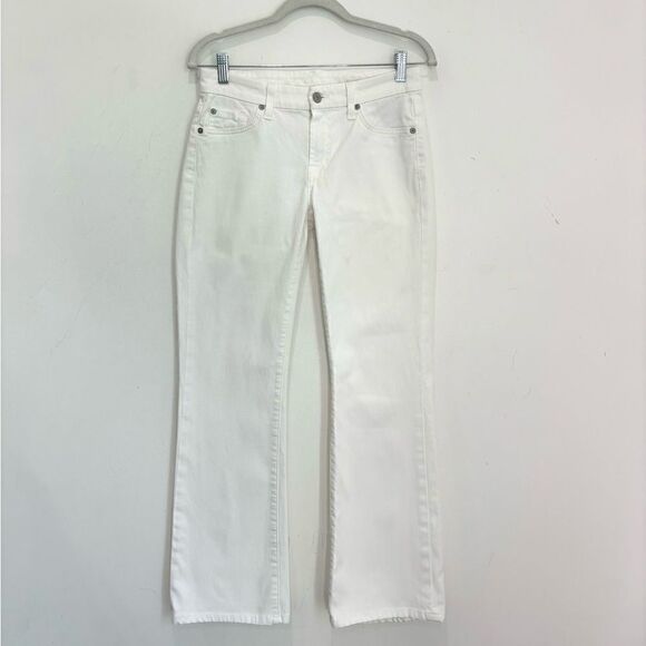 7 for All Mankind SLIM ILLUSION KIMMIE STRAIGHT IN LUXE WHITE - Picture 9 of 13
